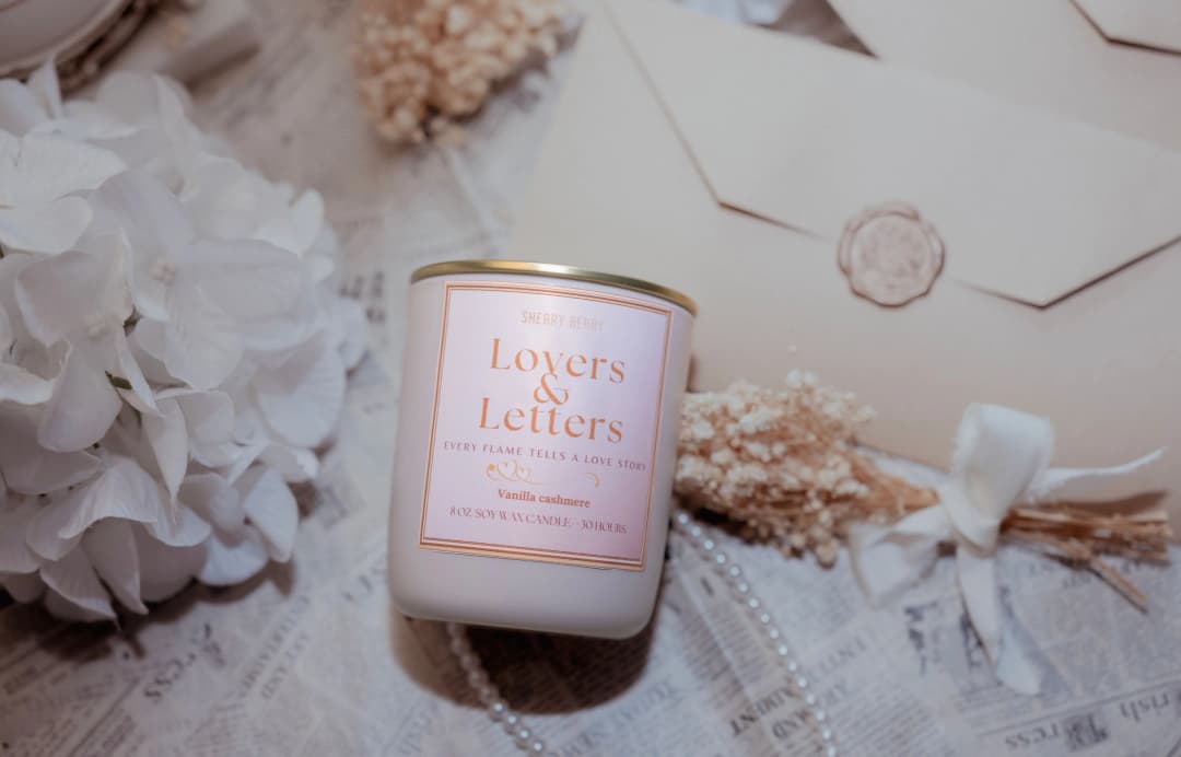 Handcrafted candle made with intention